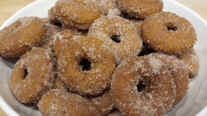 You can't beat warm cinnamon sugary donuts fresh from the oven.